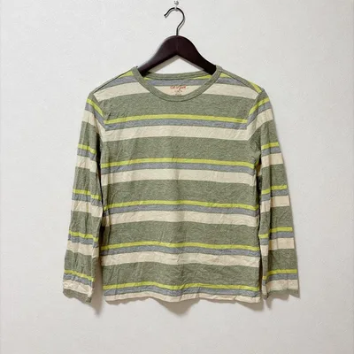 キャットアンドジャック カットソー クルーネック 長袖 ボーダー S 綿