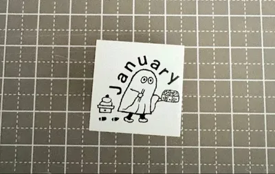 ニコレシピ スタンプ お正月 鏡餅 おばけ 1月 コバケ オバケ はんこ ハンコ
