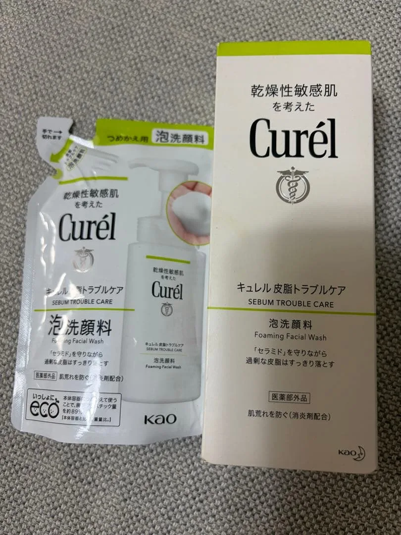 キュレル 皮脂トラブルケア 泡洗顔料 本体&つめかえ用セット
