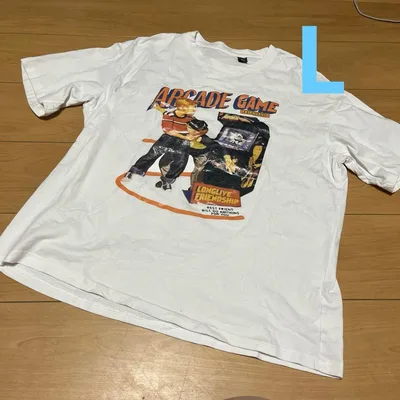 ARCADE GAME プリントTシャツ ホワイトL