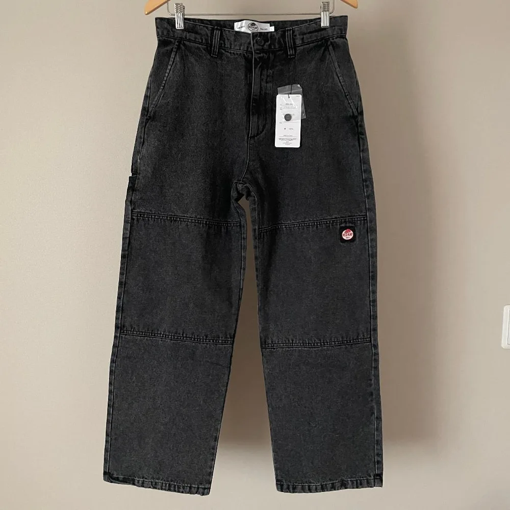 新品 RED KAP レッドキャップ デニム ダブルニー パンツ ブラック L