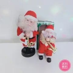 クリスマス サックス演奏 サンタクロース 人形 2体セット