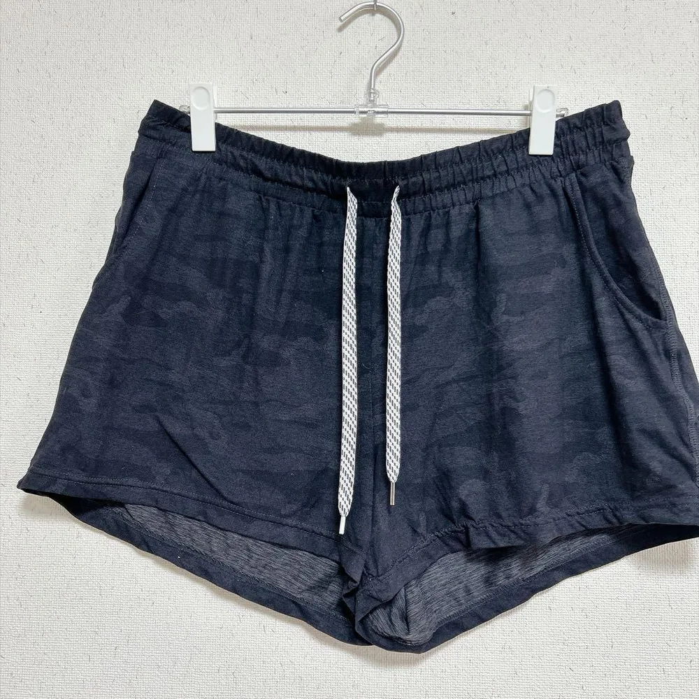メンバーズマーク ショートパンツ 迷彩 XXL 黒 ポリエステル ランニング