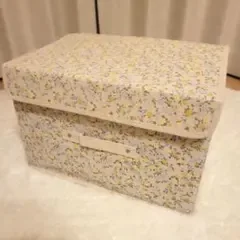 花柄 フタ付き収納ボックス