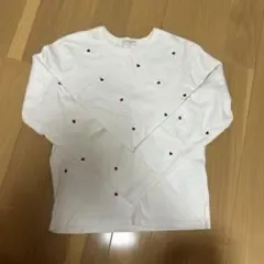 FREAK'S STORE ハート刺繍 長袖カットソー ホワイト