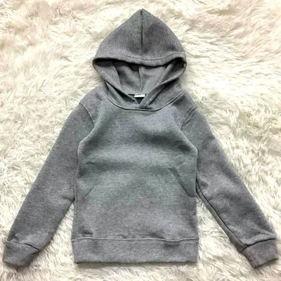 新品 キッズ パーカー サイズ100 グレー 男女兼用 フード 長袖