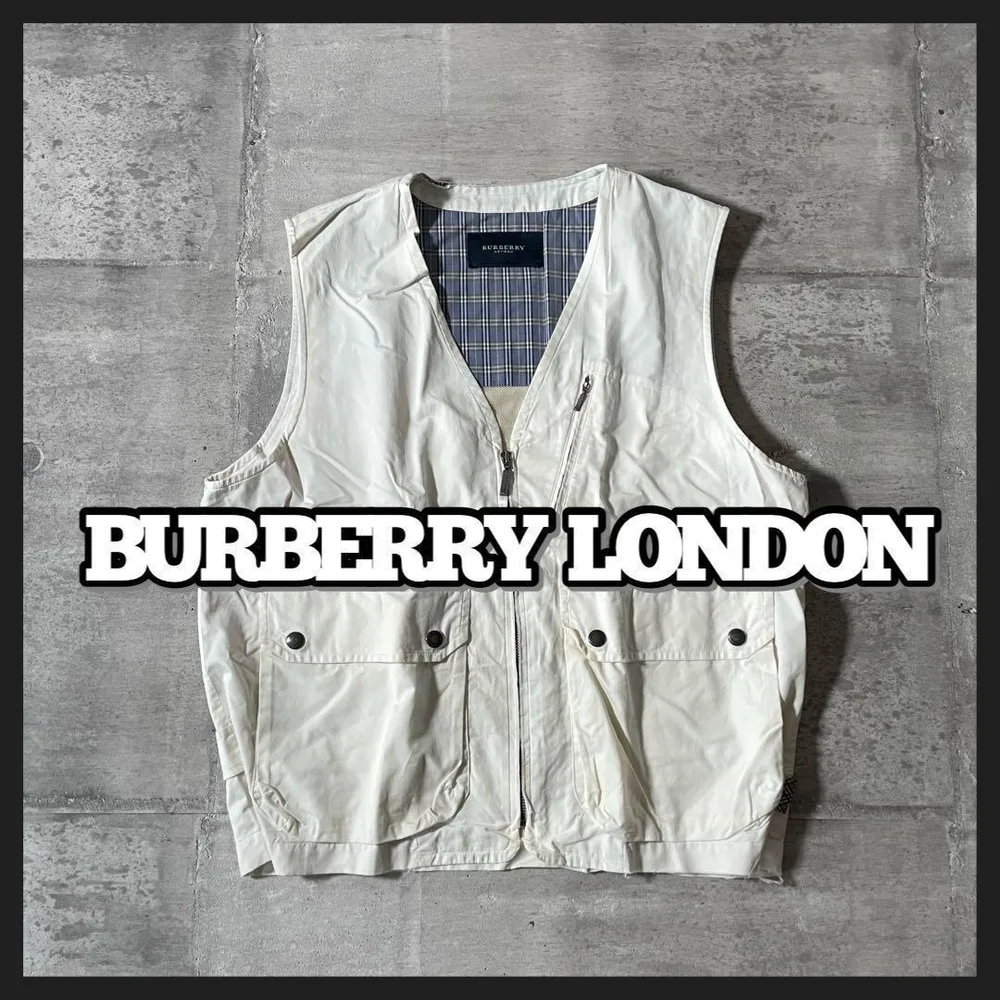 00s BURBERRY gimmick vest y2k 亜熱帯 襤褸 退廃