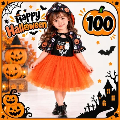 大人気♡ハロウィン マントつきワンピースセット 100新品未使用 ボレロオレンジ