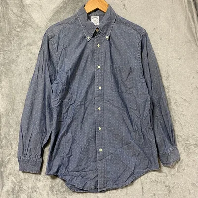【L2418】Brooks Brothers 長袖シャツ サイズM ブルー
