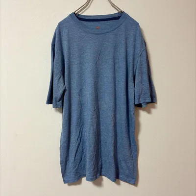 ヘインズ 霜降り Tシャツ クルーネック 半袖 S 青 コットン デイリー