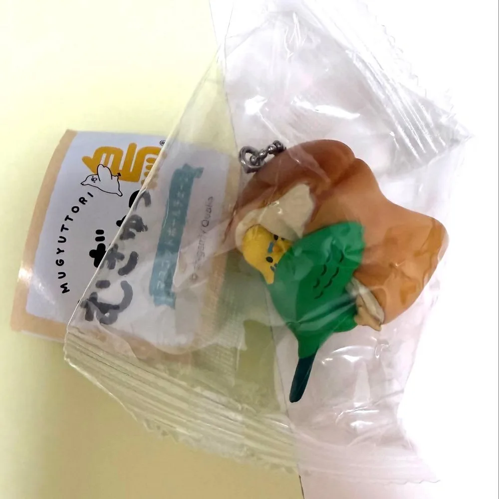 むぎゅっ鳥 マスコットボールチェーン セキセイインコ ライトグリーン