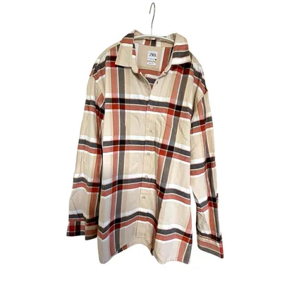 ZARA ザラ チェック柄 長袖シャツ XL レギュラーフィット
