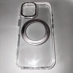 MagSafe対応 iPhone17用クリアケース スタンド機能付