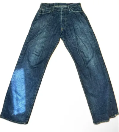 EVISU W36 Stitched pattern jeans