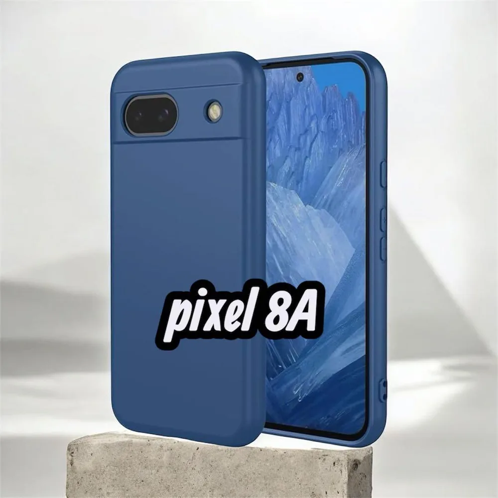 Pixel 8A 専用 ケース 耐衝撃 カバー ブルー おしゃれ シンプル