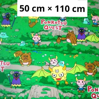 ポンコツクエスト 生地 キャラクター ハンドメイド はぎれ 布 オックス アニメ