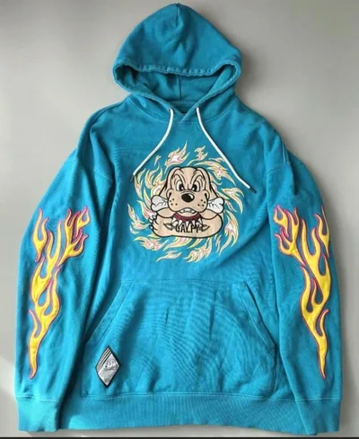 GALFY ガルフィー ファイヤー パーカー L ターコイズ Y2K 古着