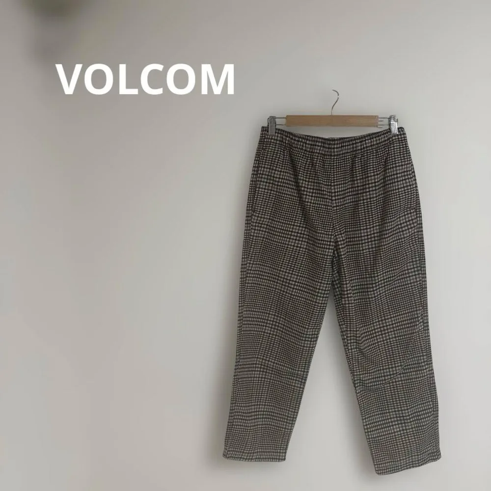【美品】VOLCOM ボルコム チェック柄 イージーパンツ リラックス Sサイズ