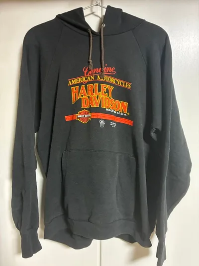 Harley-Davidson パーカー ブラック USA製 80s ハーレー