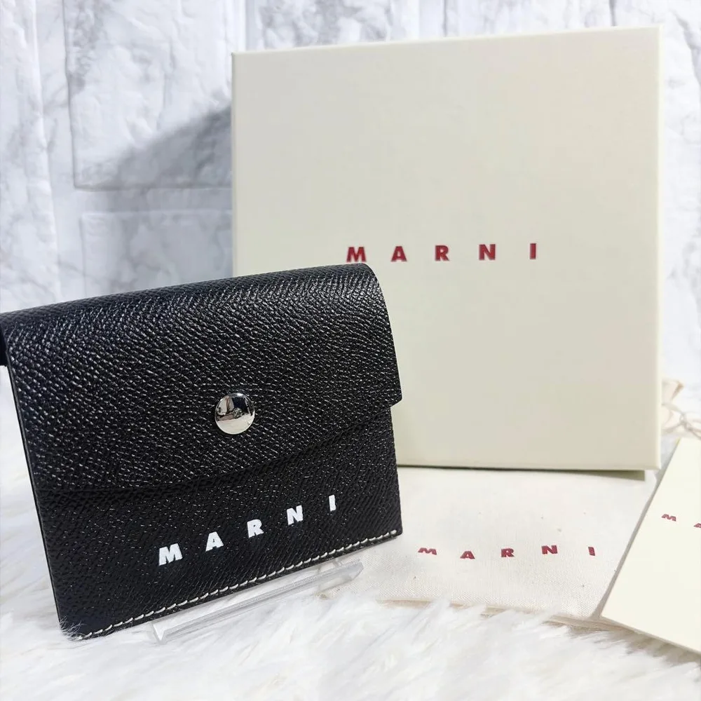 【新品✨】MARNI マルニ コンパクト ウォレット ミニ 財布 ブラック
