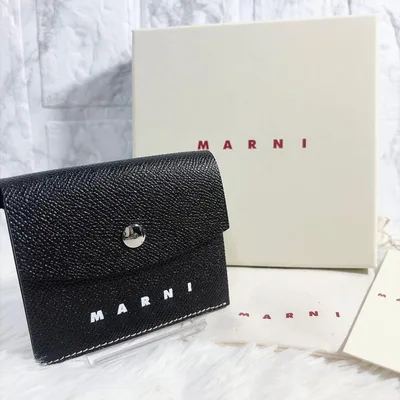 【新品✨】MARNI マルニ コンパクト ウォレット ミニ 財布 ブラック