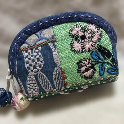 ハンドメイド★パッチワークコインケース ミナペルホネン