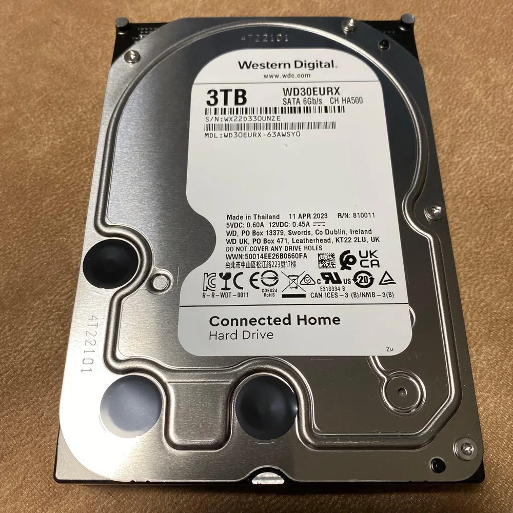 中古HDD 3TB 0時間 AVコマンド対応