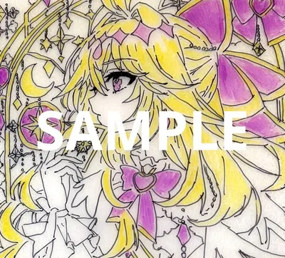 手書きイラスト 名探偵プリキュア キュアアルカナシャドウ ステンドガラス風