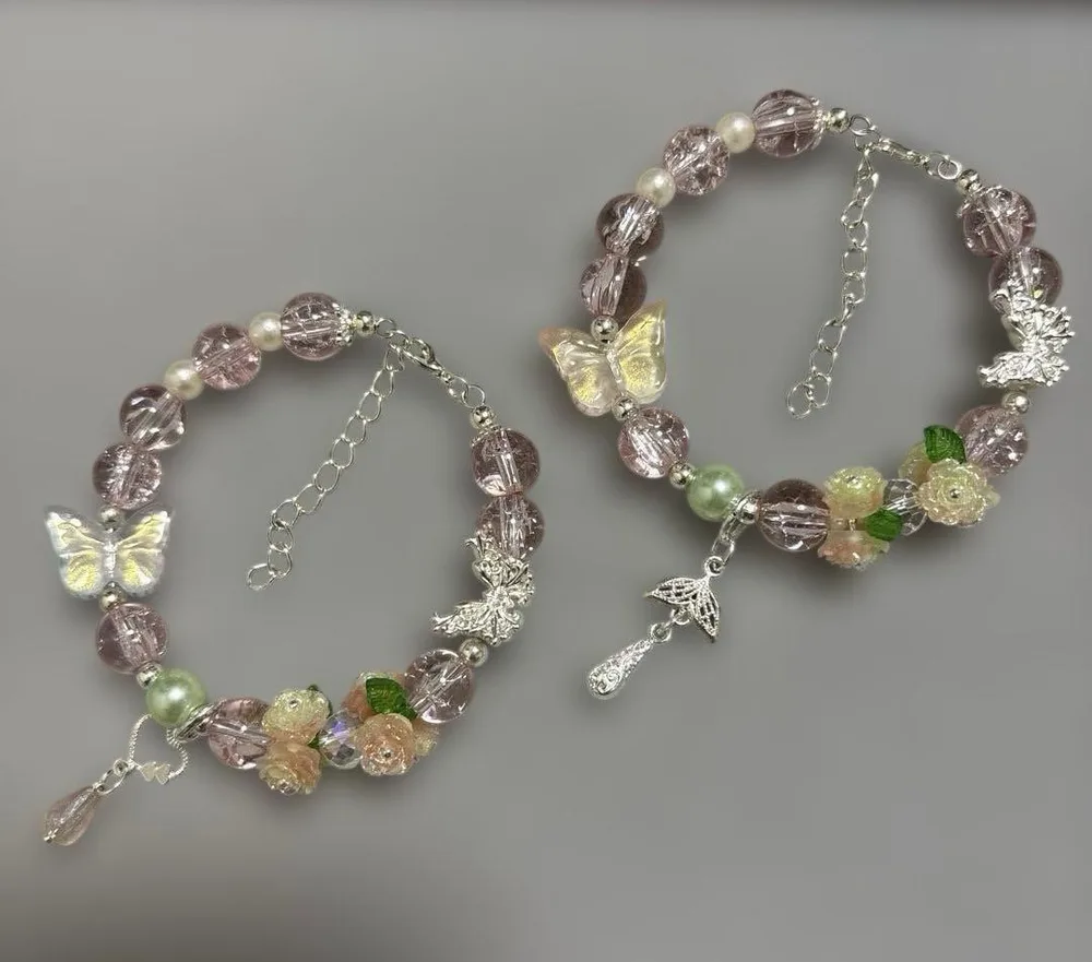 ♡dreamnodiy♡SSRブレスレット♡未使用♡蝶々2点セット♡