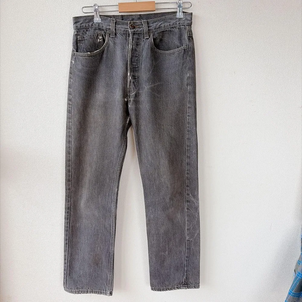 90s Levi’s 501 USA製 先染めブラック デニム W31 L30