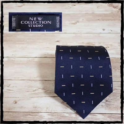 NEW COLLECTION STUDIO ネクタイ ネイビー シルク 100%
