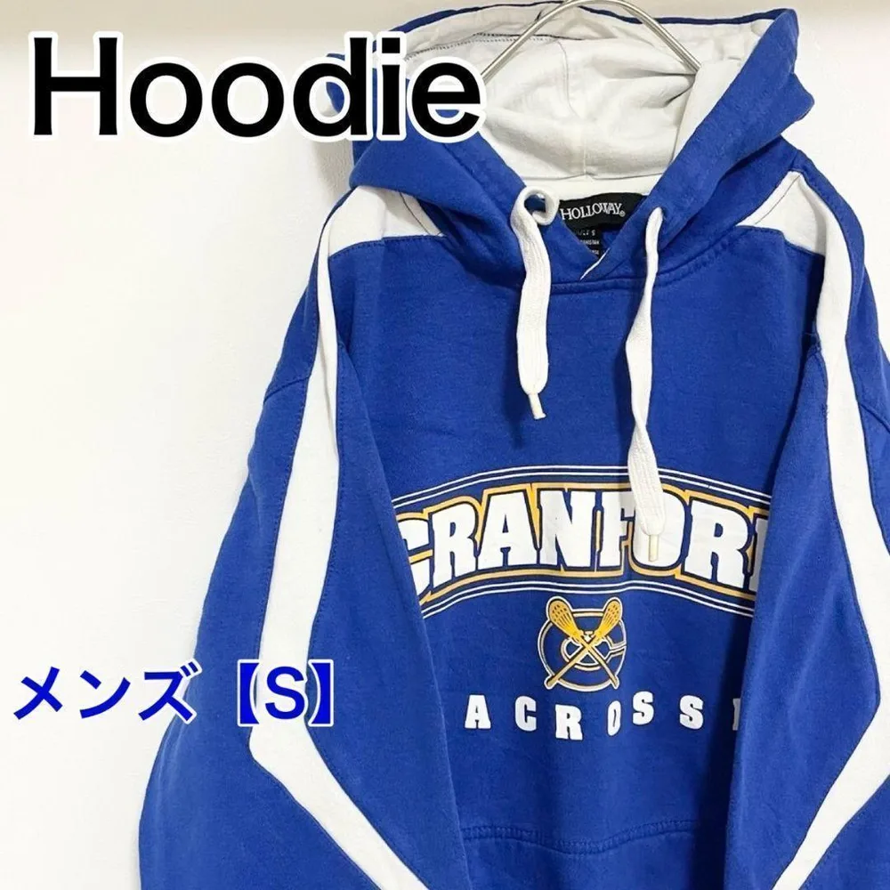 YAT56【US輸入】HOLLOWAY パーカー【メンズS】長袖 青色