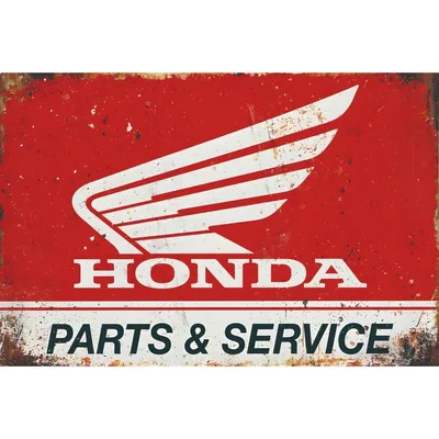新品 ブリキ看板 HONDA ロゴ Parts & Service ホンダ