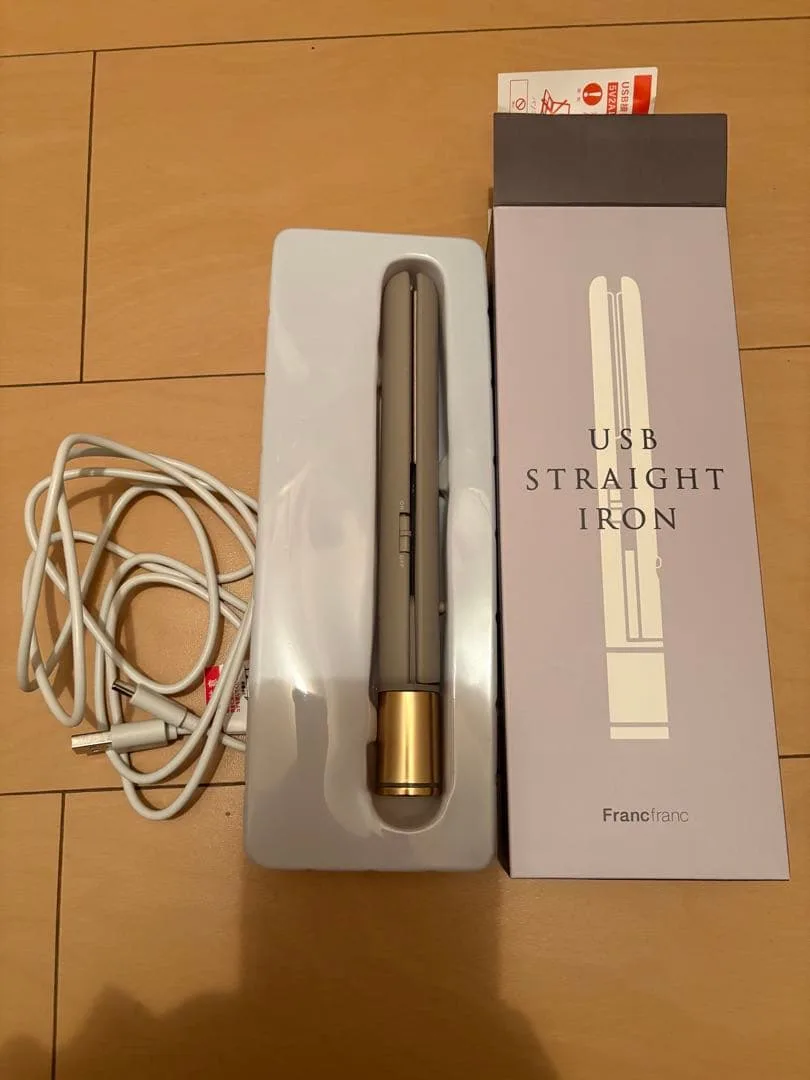 Francfranc USB ストレートヘアアイロン グレー