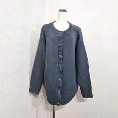 クラシカルエルフ ニットカーディガン グレーブルー(M )長袖