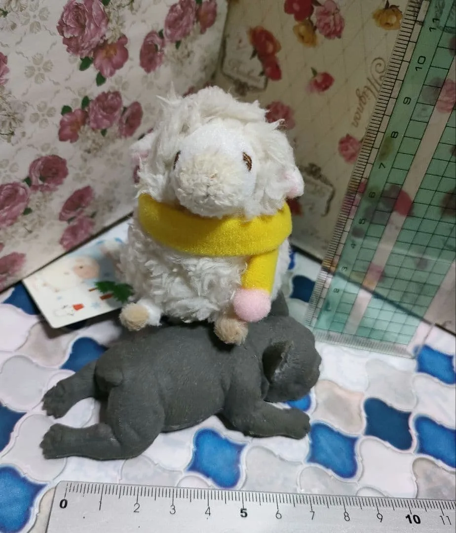 非売品 ひつじ ぬいぐるみ マスコット 未使用 少し難あり