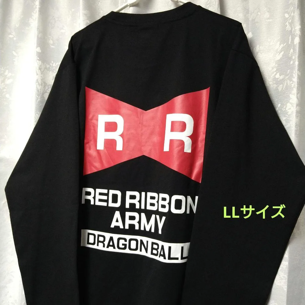 ドラゴンボール レッドリボン軍 バックロゴ Tシャツ 長袖 速乾 LLサイズ
