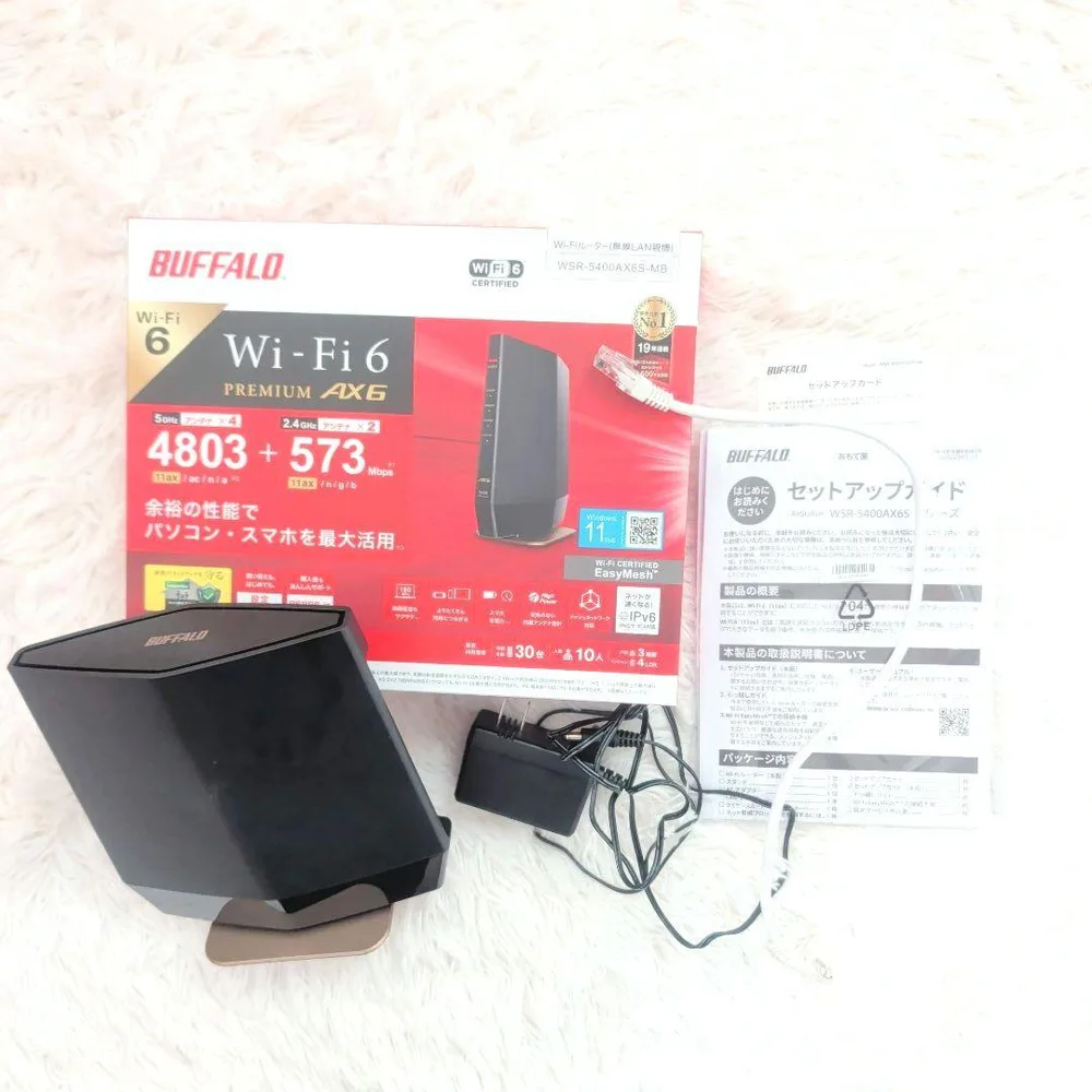 【ジャンク】BUFFALO Wi-Fi6ルーター WSR-5400AX6/NMB