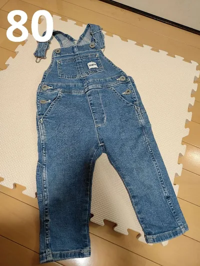 EDWIN デニムオーバーオール 80