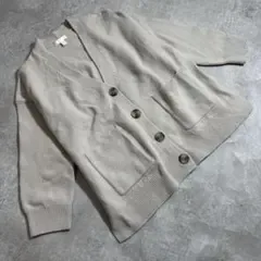 H&M 厚手 ローゲージ ニット カーディガン M ベージュ レディース