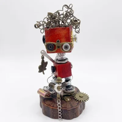 スチームパンク風ロボット インテリア 置物