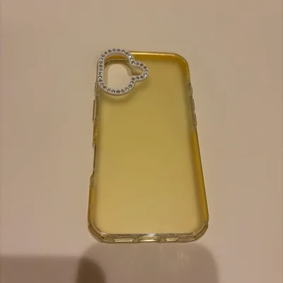 iPhone17用ケース ラインストーン装飾付き クリア