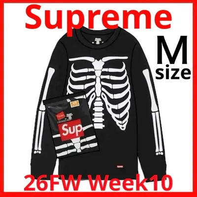 【新品】Supreme x Hanes Bones Thermal Crew