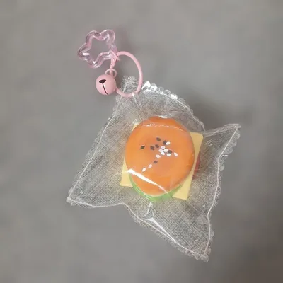 ハンバーガー ミニチュアスクイーズ キーホルダー