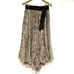 バナナリパブリック BANANA REPUBLIC 花柄フレアスカート S
