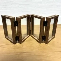 木製 4連フォトフレーム 折りたたみ式