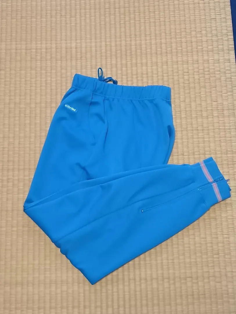 asics ジャージパンツ ブルー