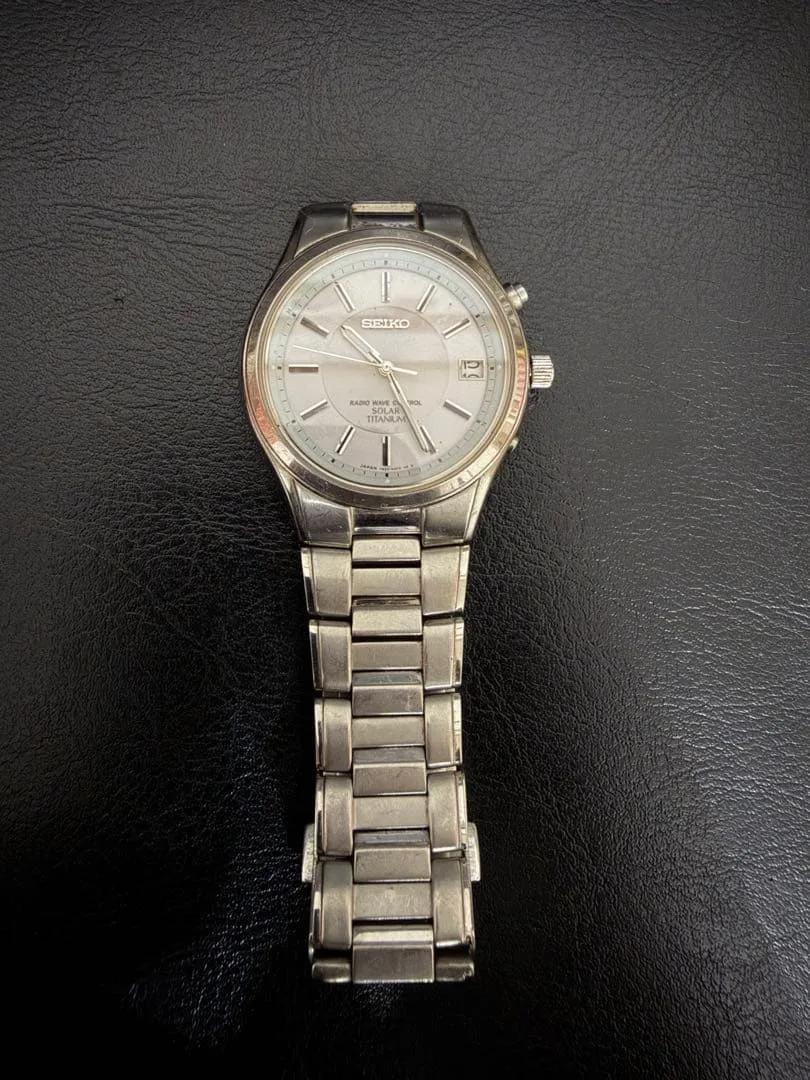 稼働品‼️ SEIKO セイコー 電波ソーラー チタン 7B22-0AD0