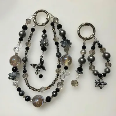 luludiy ハンドメイド バッグチャーム ブラック