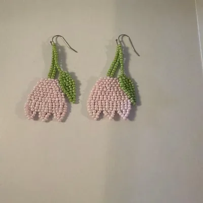 ☺︎ハンドメイド˚✧₊⁎チューリップビーズピアス